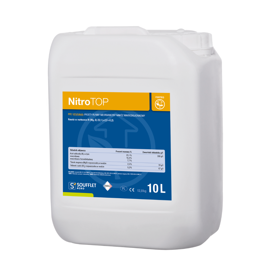 Zawiera azot, magnez i siarkę. Poprawia jakość plonu, zawartość białka i efektywność odżywiania bez ryzyka przypaleń.